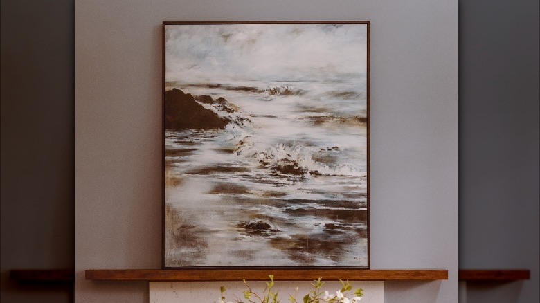 Painting of waves crashing