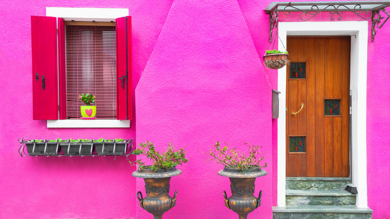 bright pink house paint