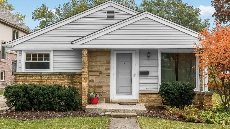 House with brick and siding