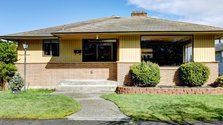 Small house with brick