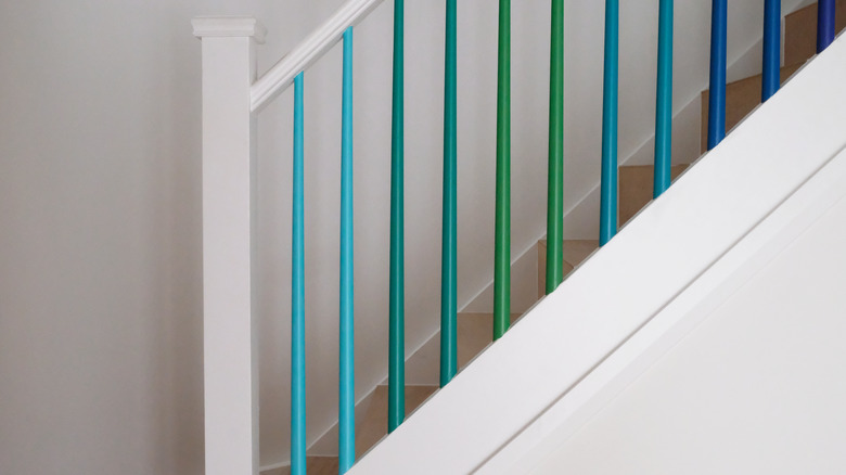 minimalistic colored staircase