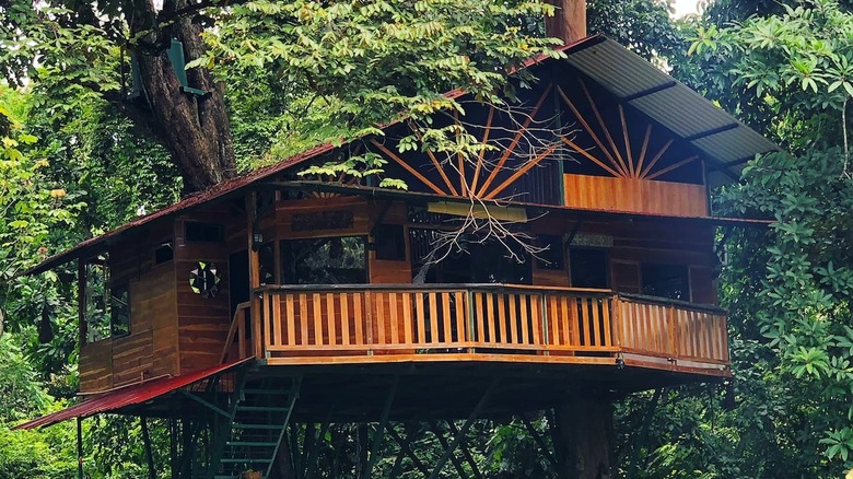 treehouse with prominent railing