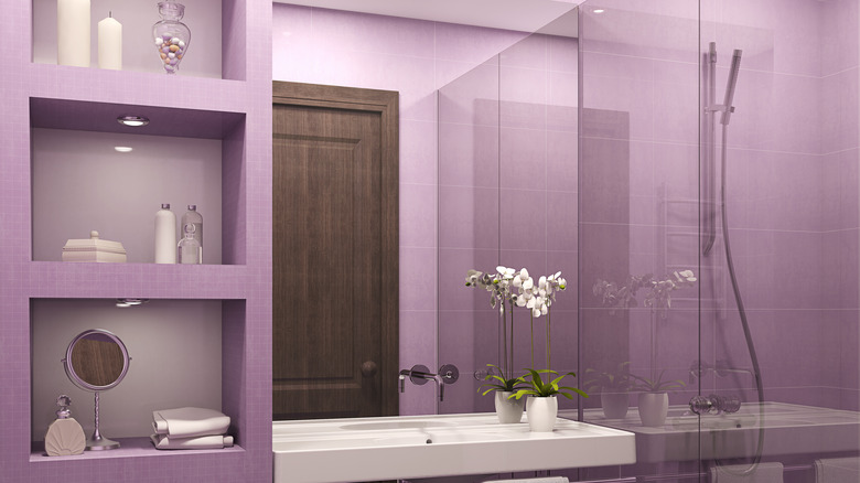 lavender bathroom