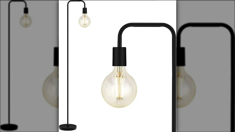 Industrial black steel lamp