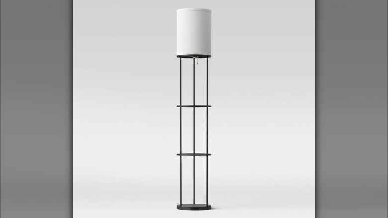 Shelf style floor lamp