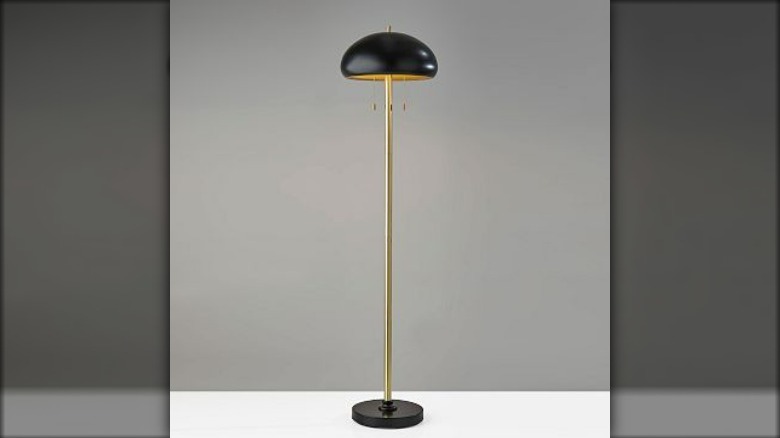 Black and gold floor lamp