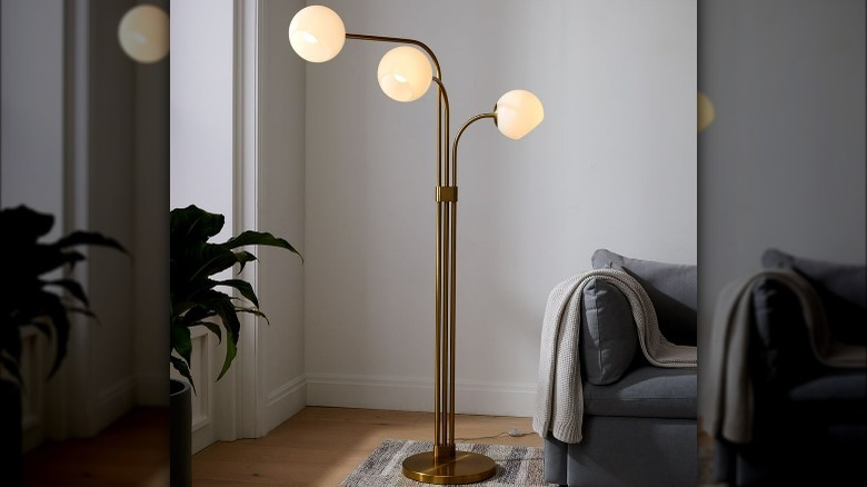 Three armed floor lamp