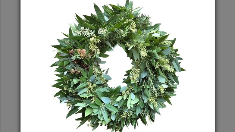 Eucalyptus and bay leaf wreath 