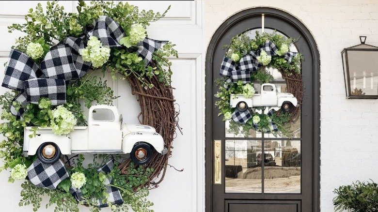 rustic farm truck wreath