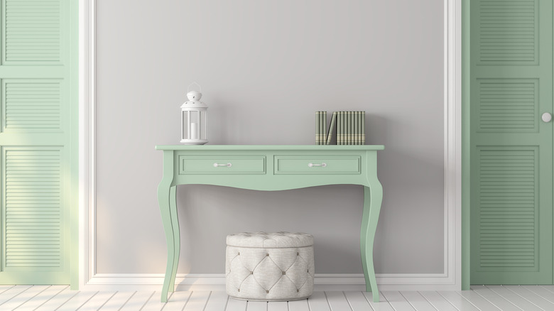 mint green accent table 