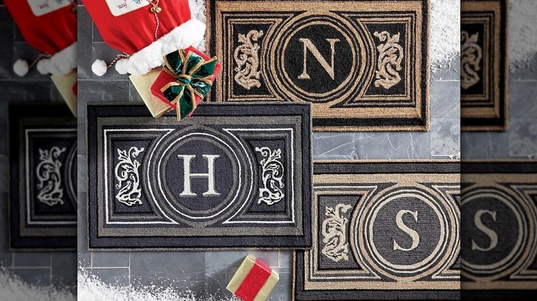 Monogrammed door mat