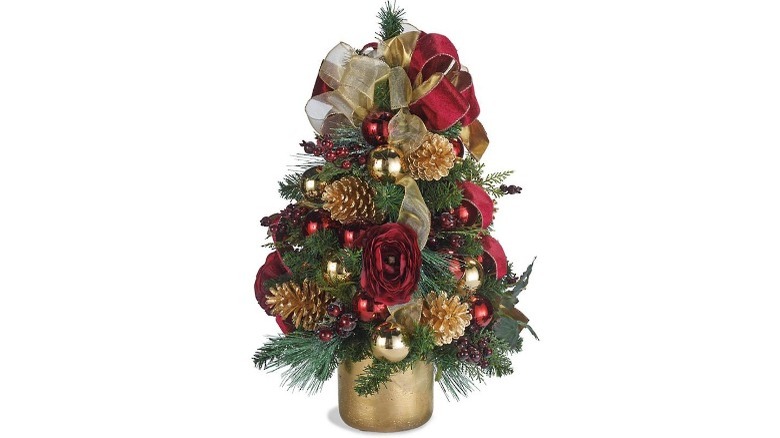 Floral mix topiary tree