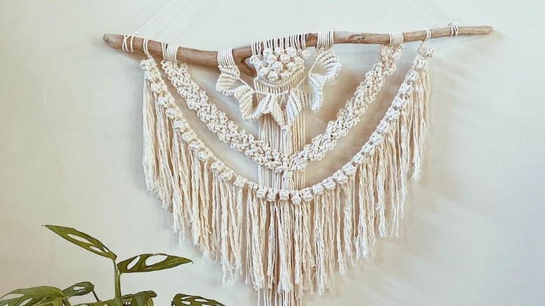 macramé hanging on wall