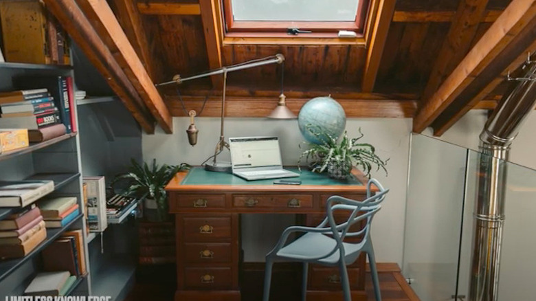 home office in a loft