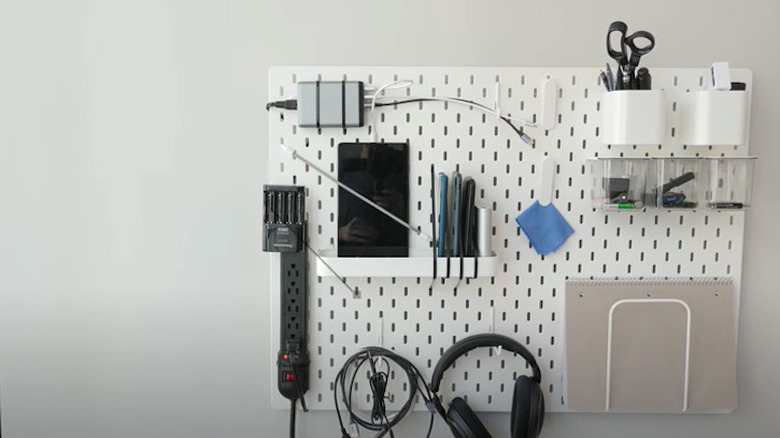 home office pegboard