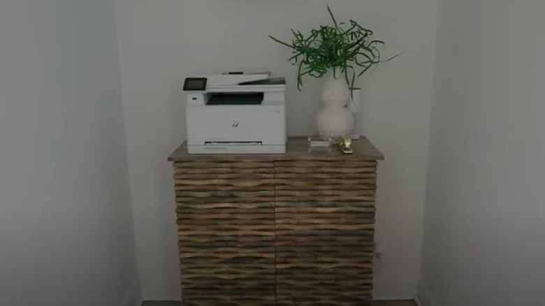 printer on top of cabinet