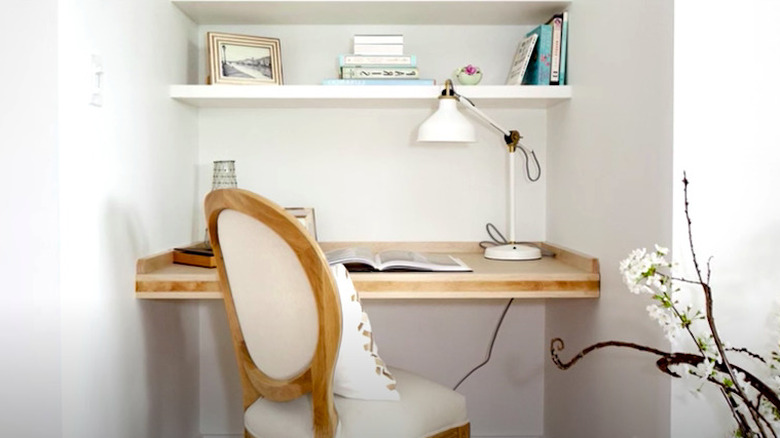 home office in a nook