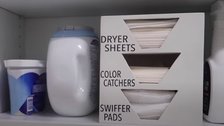 Laundry room products labeled