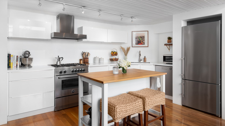 kitchen with blonde wood 