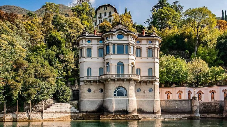 mansion on the water