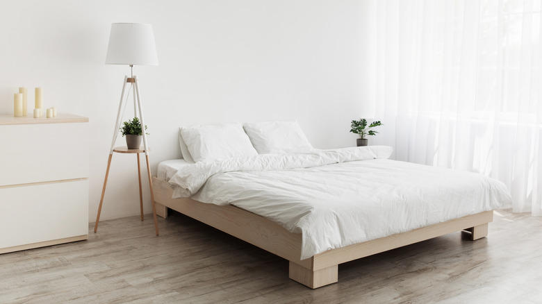 Bright white modern bedroom