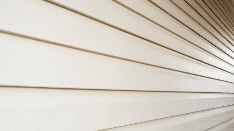 Vinyl siding on home exterior