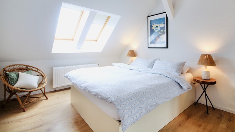 Bedroom with skylight