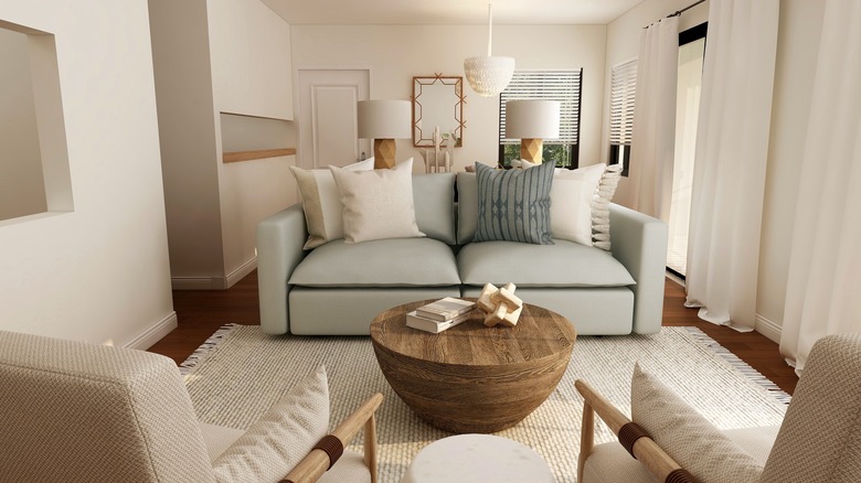 Small neutral living room
