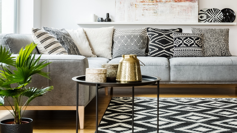 Black and gray living room