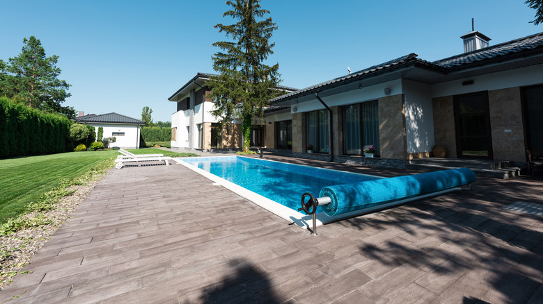 small pool with patio