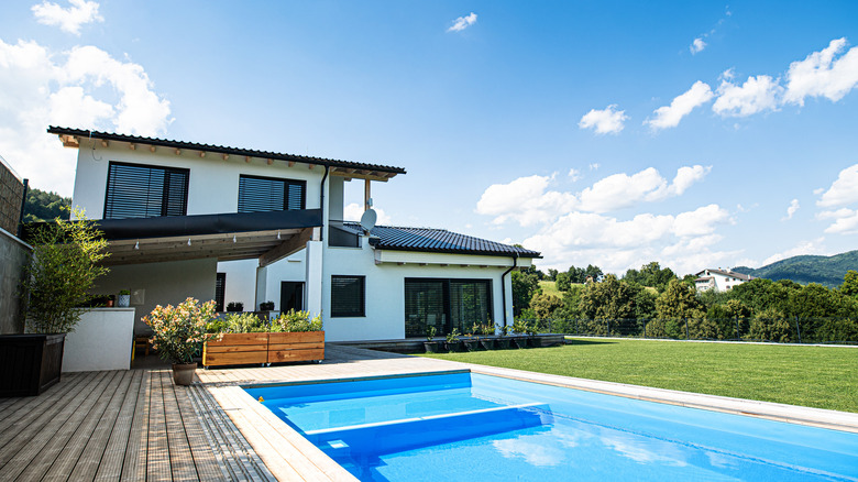 small pool in a yard