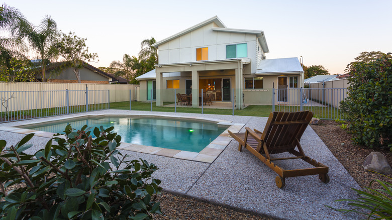 small pool with a fence