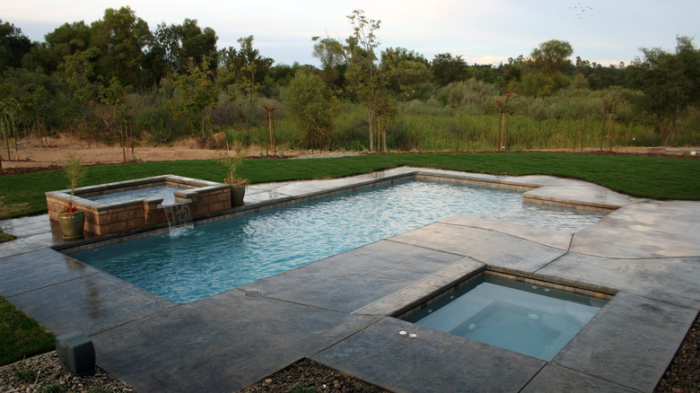 small pool with waterfall