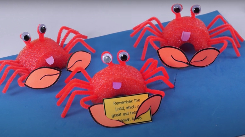 red pool noodle crab crafts