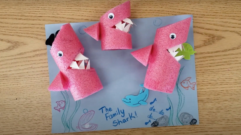 pink pool noodle shark craft