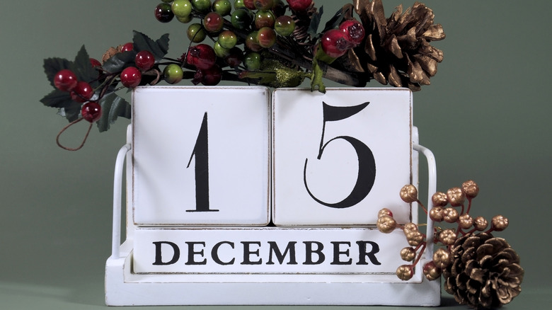 Countdown calendar on December 15