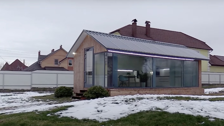 Ukrainian 3D home with solar panels