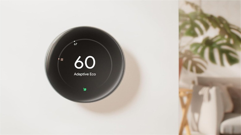 Google Nest on white wall