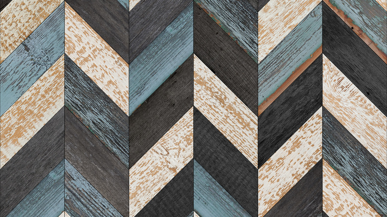 herringbone paneling