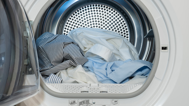 load of laundry in dryer