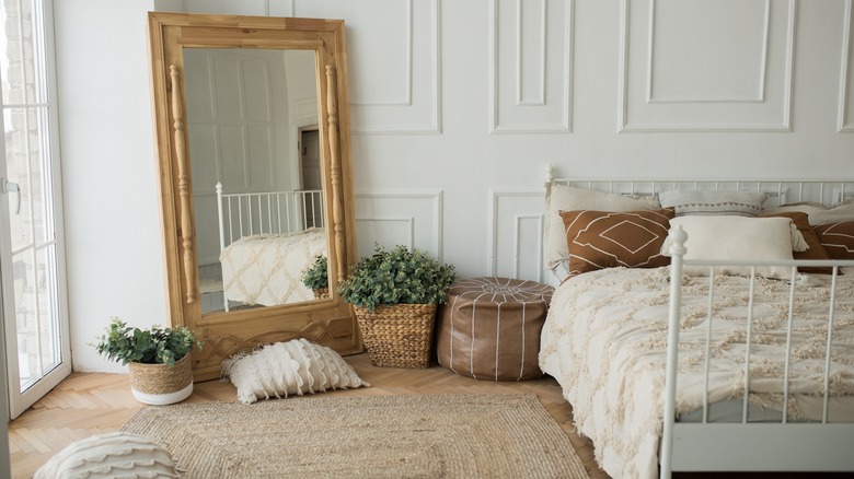 View of minimalist bedroom 