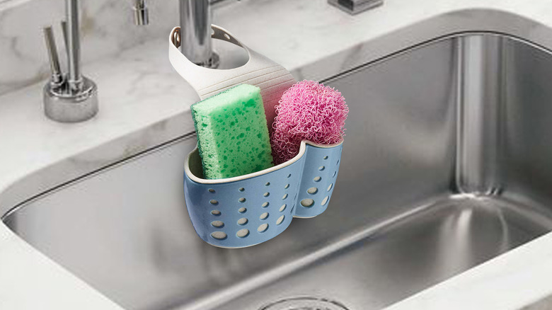 kitchen sink sponge holder