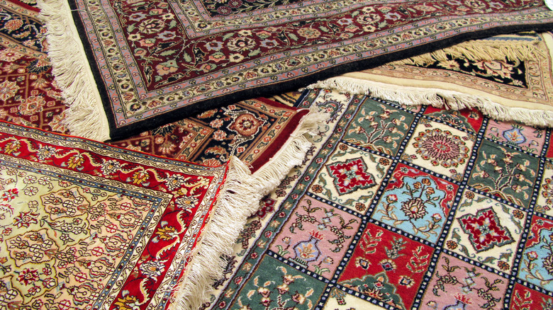 layered turkish rugs