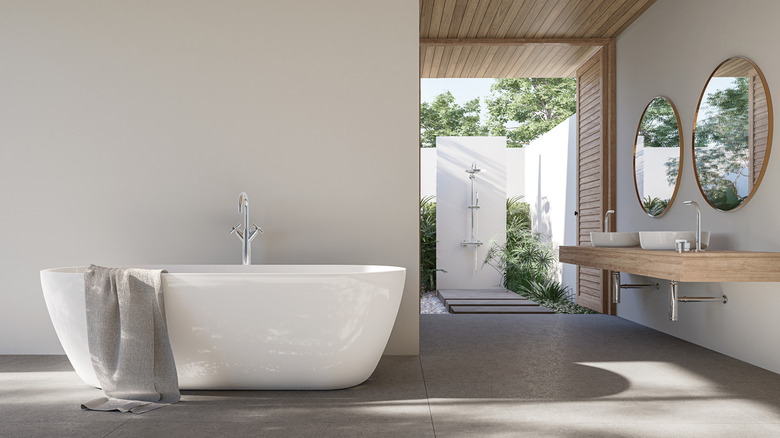 bathroom with outdoor shower