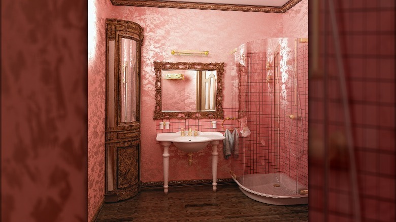 Luxurious gold and bronze bathroom