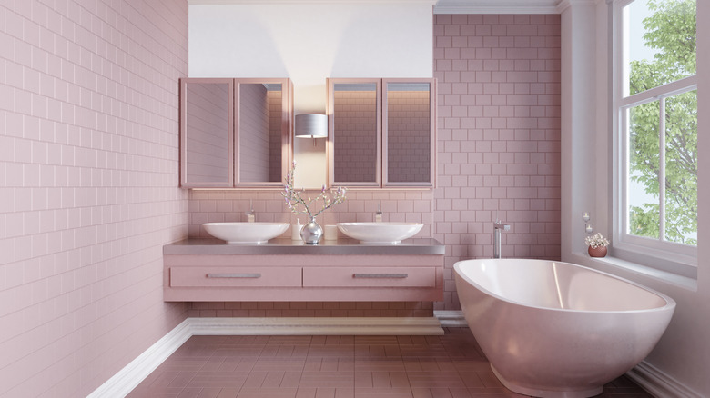 Light pink bathroom