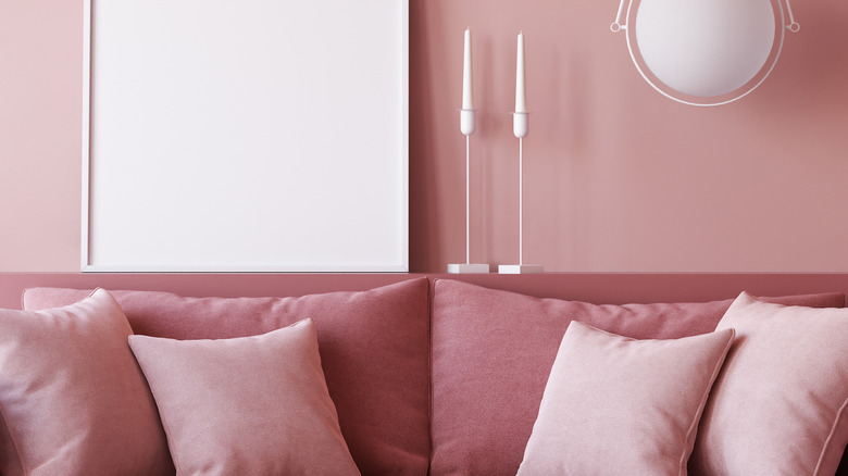 pink and white room