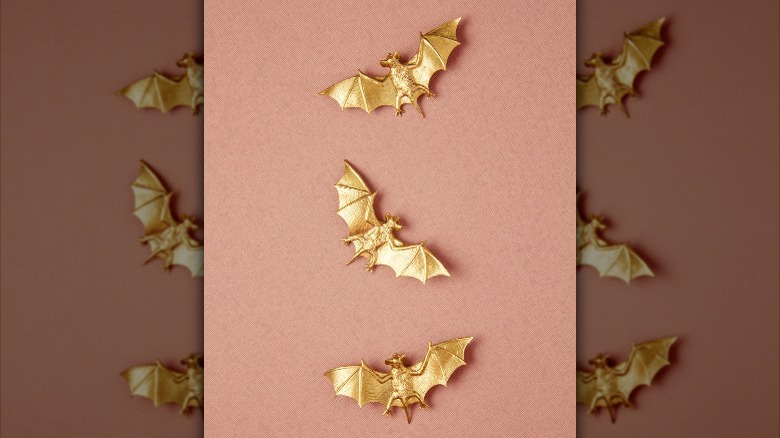 golden bat decorations