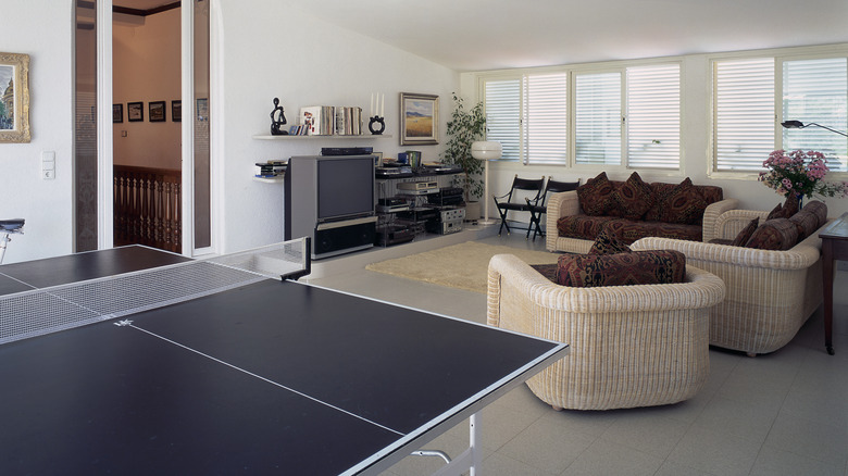 living room and game room combo 