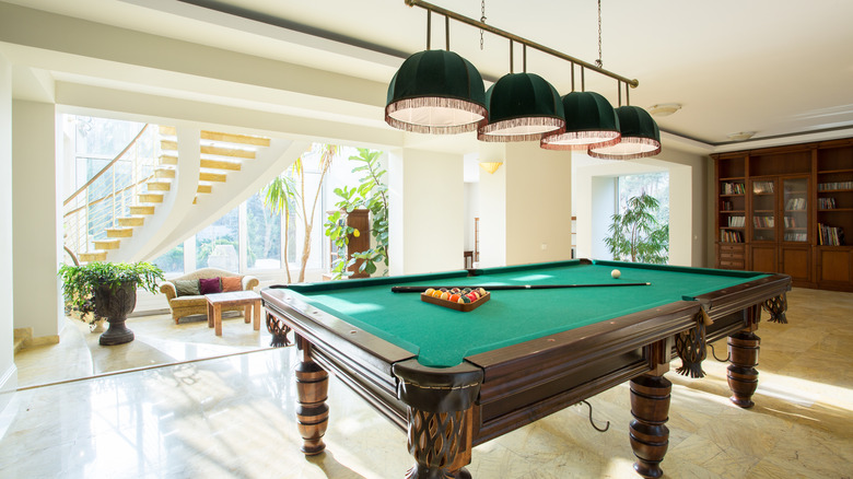 upscale pool table room 